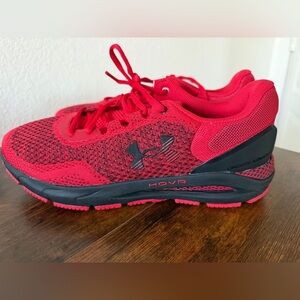 Under Armour Men’s Red and Black Athletic Shoes Size-10.5